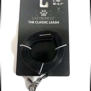 New LazyBonezz The Classic Leash Black & Silver 48”